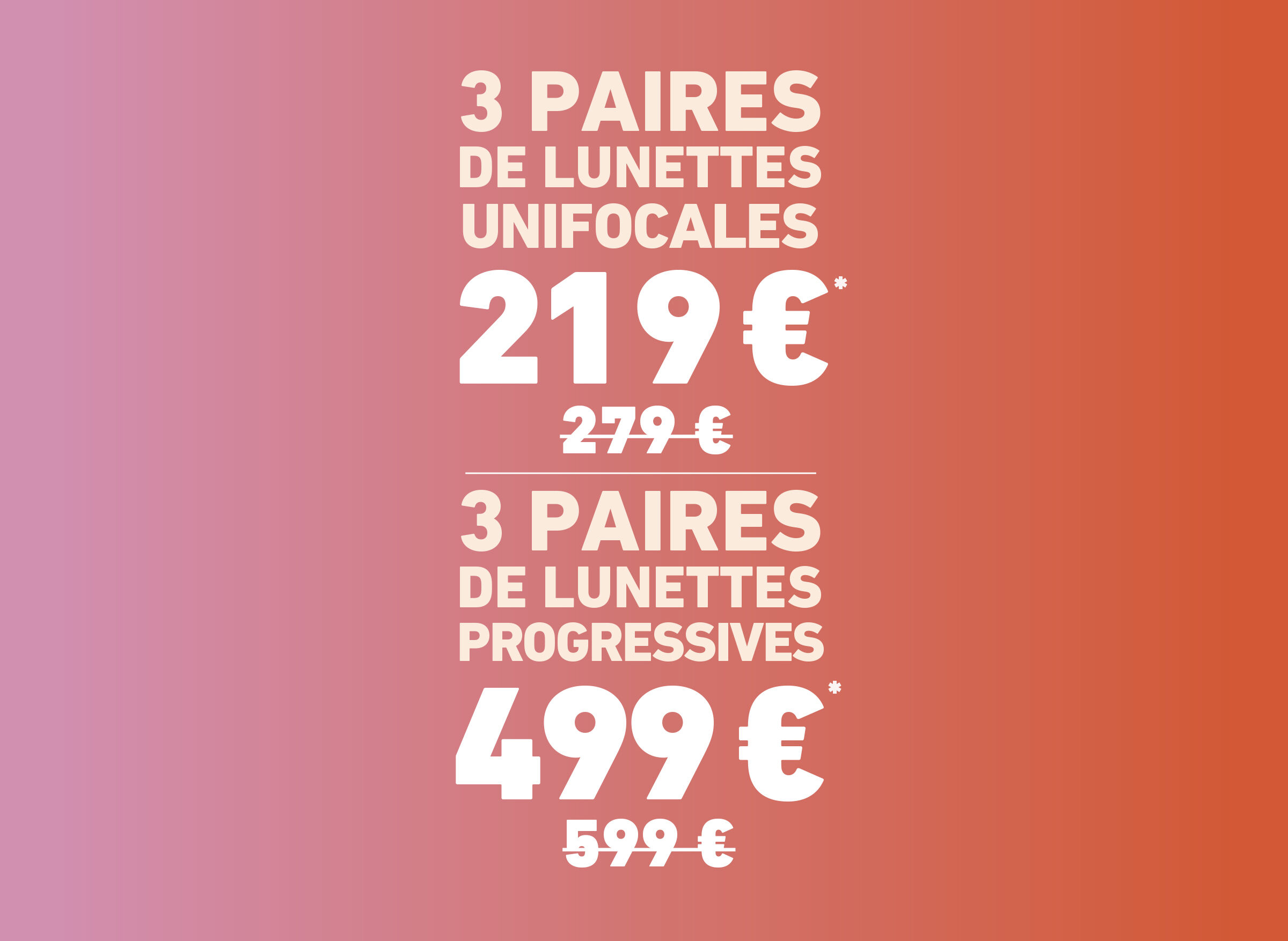 REÇOIS LA 3E PAIRE DE LUNETTES GRATUITEMENT!